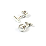 Load image into Gallery viewer, Men's Silver Pearl Cufflinks
