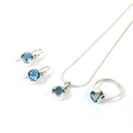 Load image into Gallery viewer, Faceted Swiss Blue Topaz Women's Set