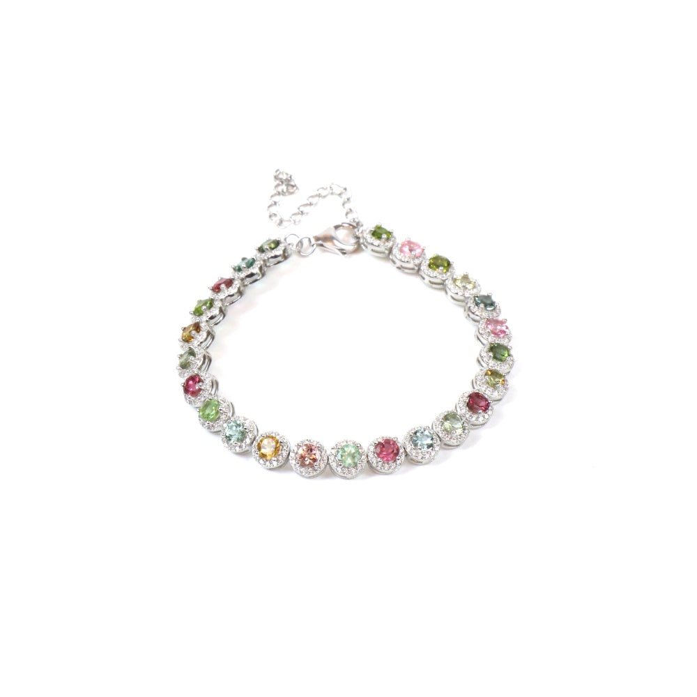 Multicolor Tourmaline Women's Bracelet