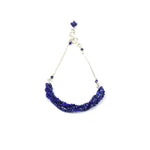 Load image into Gallery viewer, Women's Lapiz Beads Bracelet with Silver Chain