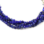 Load image into Gallery viewer, Lapiz Beads Bracelet with Silver Chain