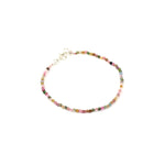 Load image into Gallery viewer, Women's Tourmaline Beads Bracelet with silver chain