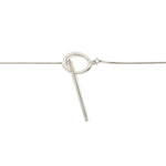 Load image into Gallery viewer, Tie Style Silver Women's Necklace