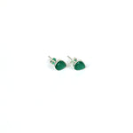 Load image into Gallery viewer, Tear Drop Green Quartz Women's Stud Earrings