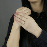 Load image into Gallery viewer, Solitaire Sapphire Twisted Ring by Ravia