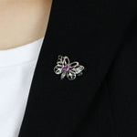 Load image into Gallery viewer, Ruby Butterfly Style Brooch