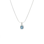 Load image into Gallery viewer, Emerald -Cut London Blue Topaz Pendant for Women