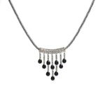 Load image into Gallery viewer, Women's Chandelier Black Onyx and Marcasite Pendant