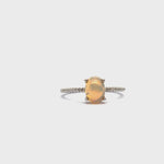 Load and play video in Gallery viewer, Exquisite Oval Ethiopian Opal Ring For Women - Elegance in Every Glint