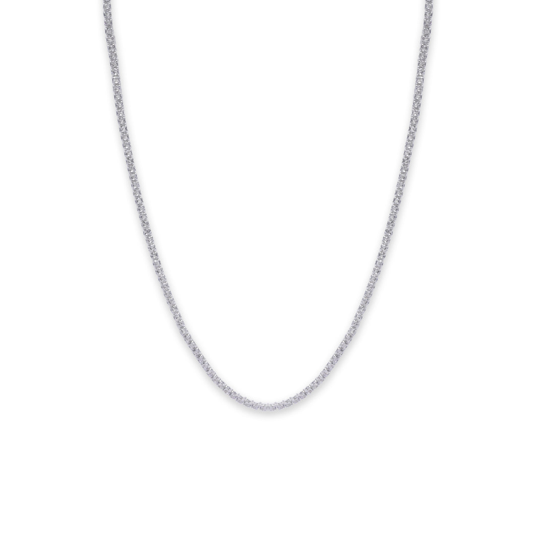 Sterling Radiance Men's Cubic Zirconia Necklace