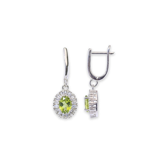 Emerald Breeze Peridot and Zircon Earrings