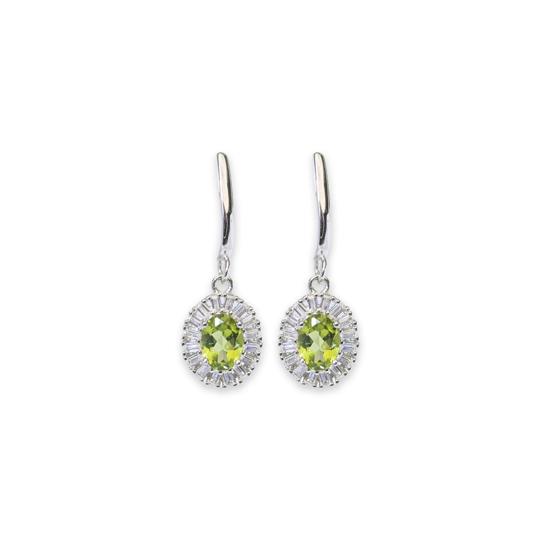 Emerald Breeze Peridot and Zircon Earrings