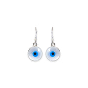Evil Eye Mother of Pearl Dangal Earrings