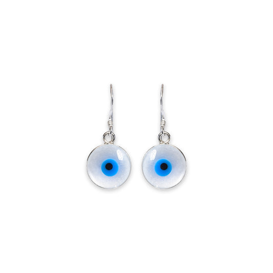 Evil Eye Mother of Pearl Dangal Earrings