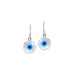 Load image into Gallery viewer, Evil Eye Mother of Pearl Dangal Earrings
