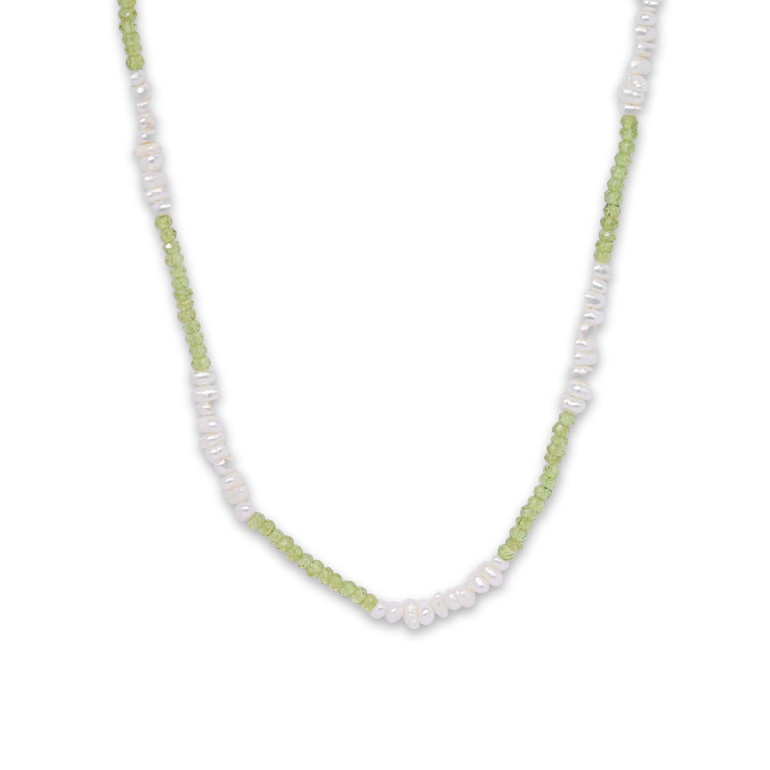 Peridot Serenity and Pearl Necklace