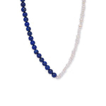 Load image into Gallery viewer, Majestic Fusion Men&#39;s Lapis Lazuli and Pearl Necklace
