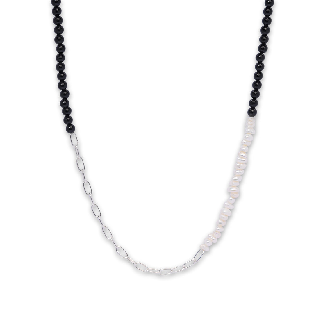 Black Onyx Pearl Men's Necklace