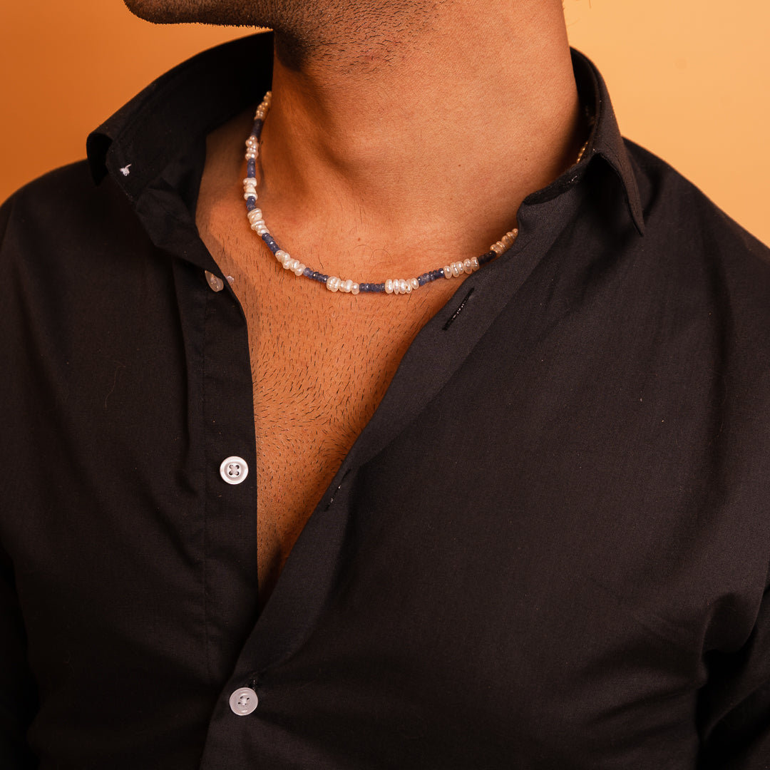 Sapphire Serenade Men's Necklace