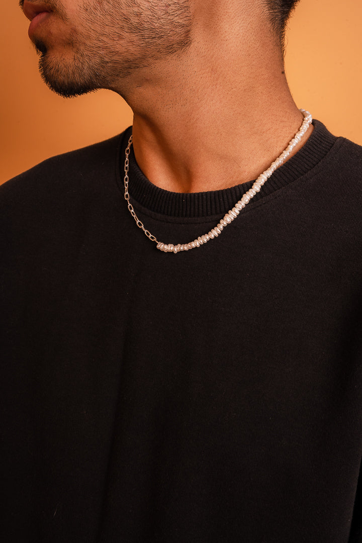 Ethereal Pearl Men's Necklace by Ravia Jewels