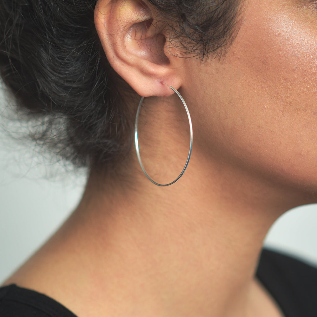 Classic Sterling Silver Hoop Earrings