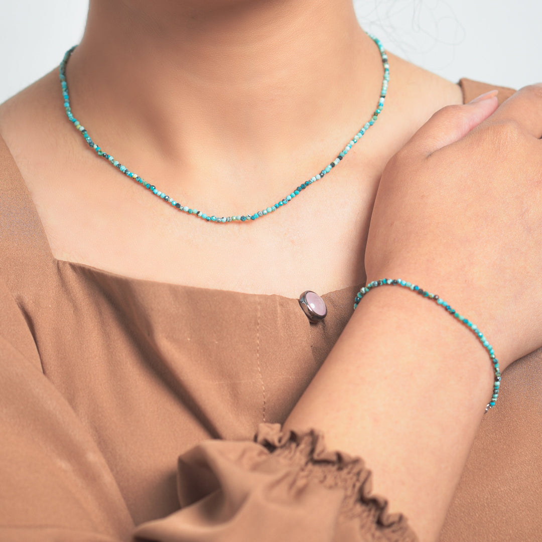 Deistic Turquoise Beaded Necklace