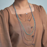 Load image into Gallery viewer, Amazonite, Amethyst and Labradorite Beaded Necklace Set
