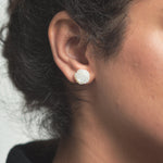 Load image into Gallery viewer, Mother of Pearl Floral Studs
