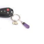 Load image into Gallery viewer, Raw Amethyst Key Ring
