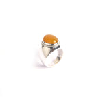 Load image into Gallery viewer, Hawks&#39;s Eye Yellow Agate Ring
