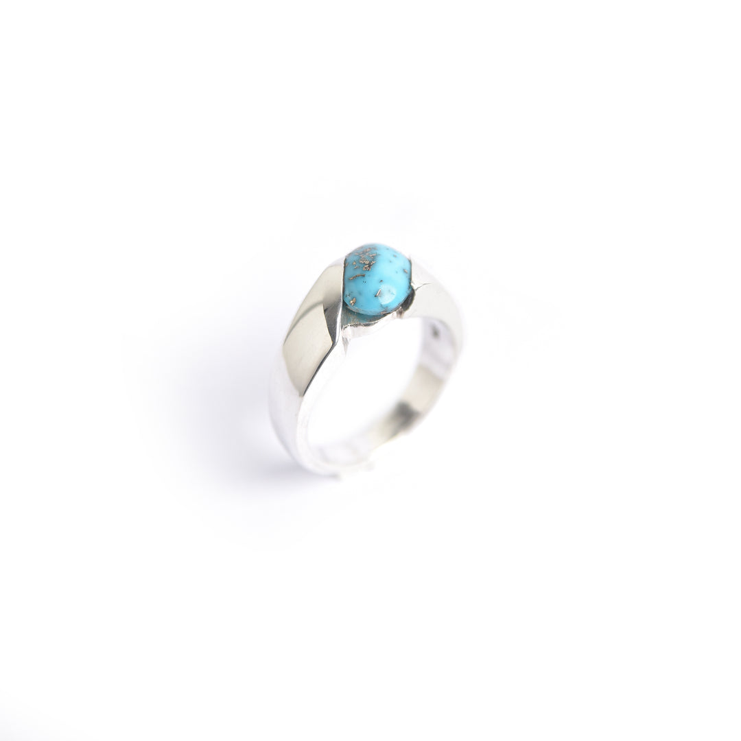 Tilt Drop Turquoise Ring