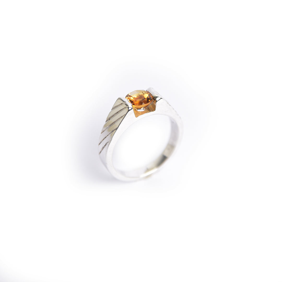 Cocktail Striped Citrine Band