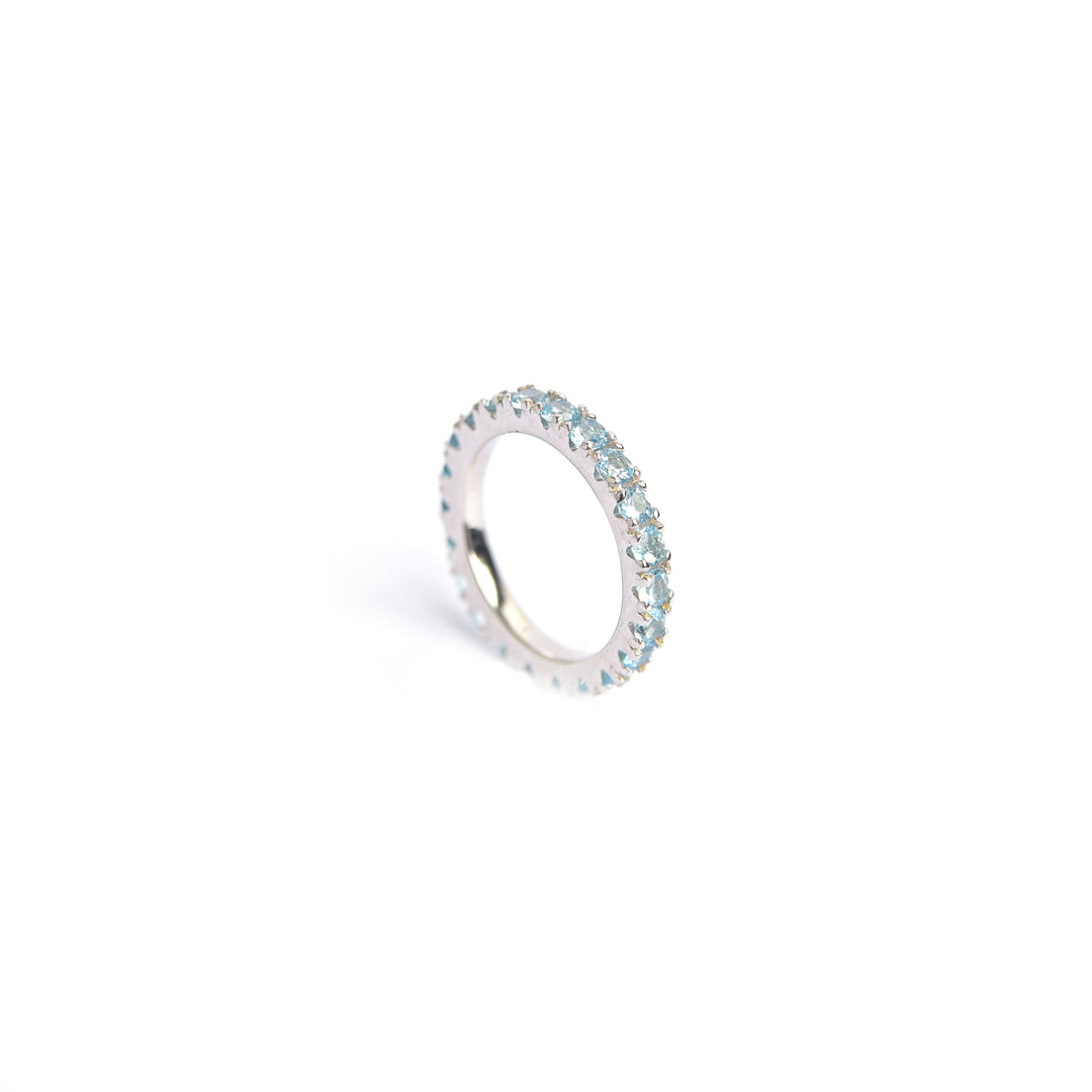 Blue Topaz Eternity Band