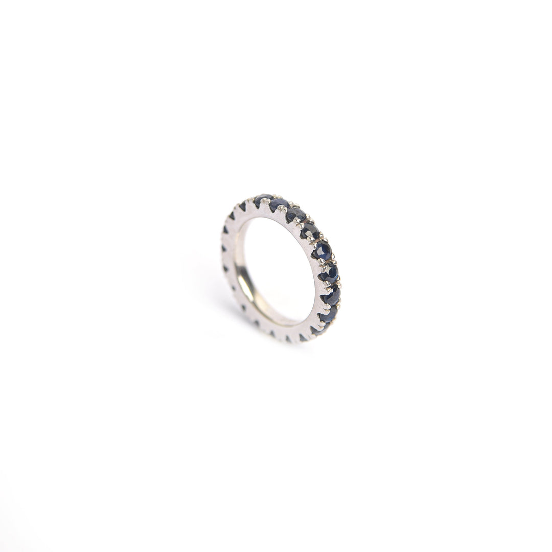 Pave Sapphire Eternity Band