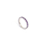 Load image into Gallery viewer, Stackable Prong Set Amethyst Band
