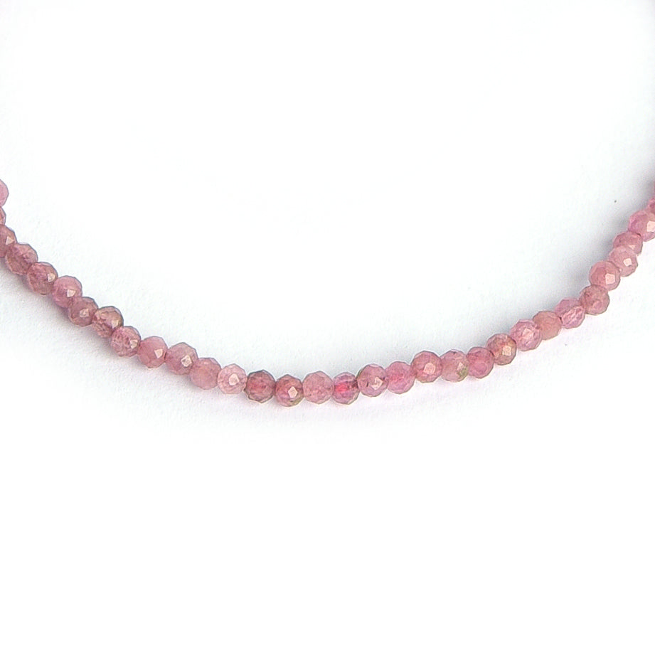 Lustrous Crystal Age Pink Tourmaline Beaded  Bracelet and Necklace Set