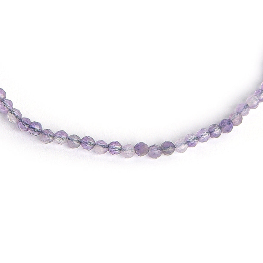 Luminous Amethyst Beaded Bracelet and Necklace Set