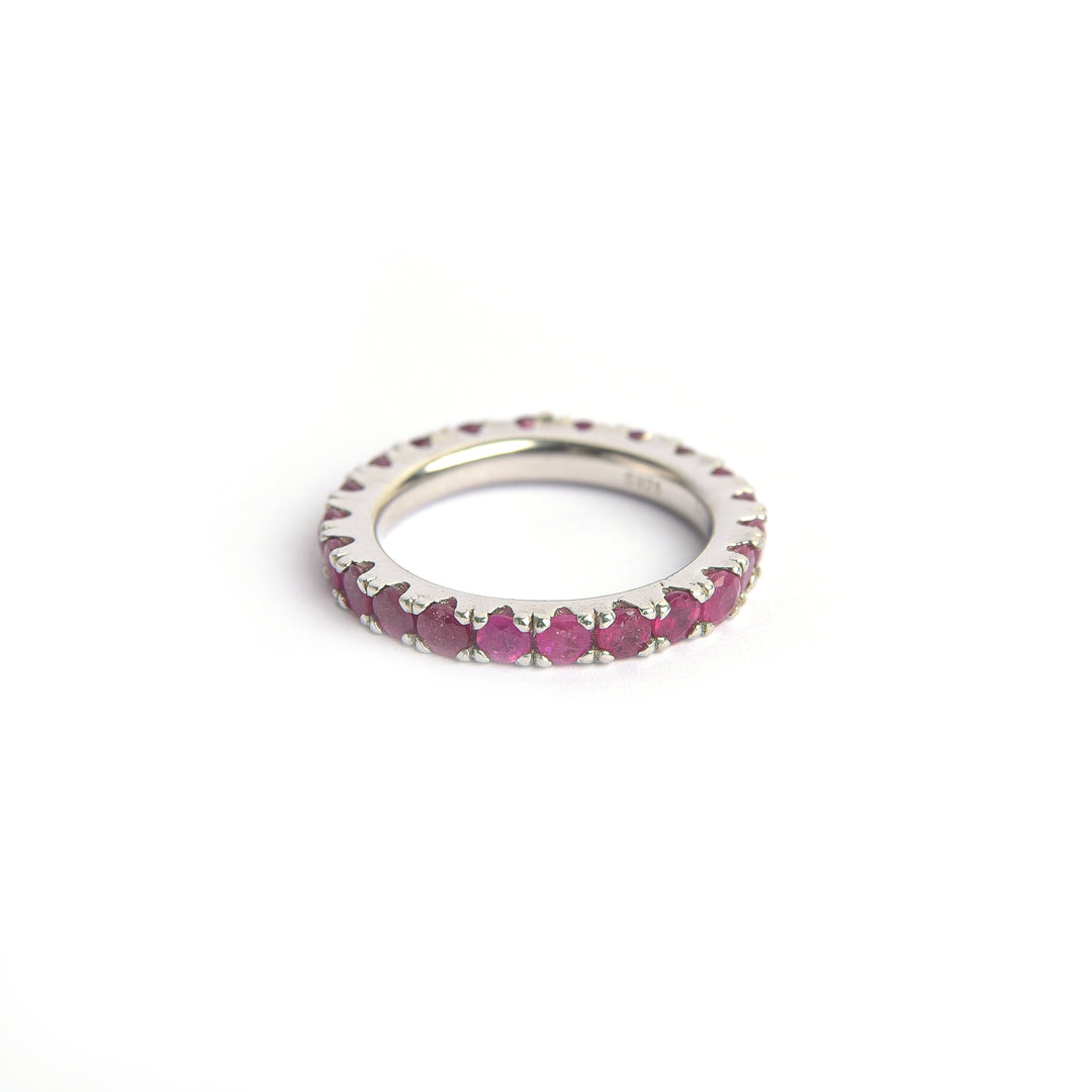 Stackable Ruby Eternity Band