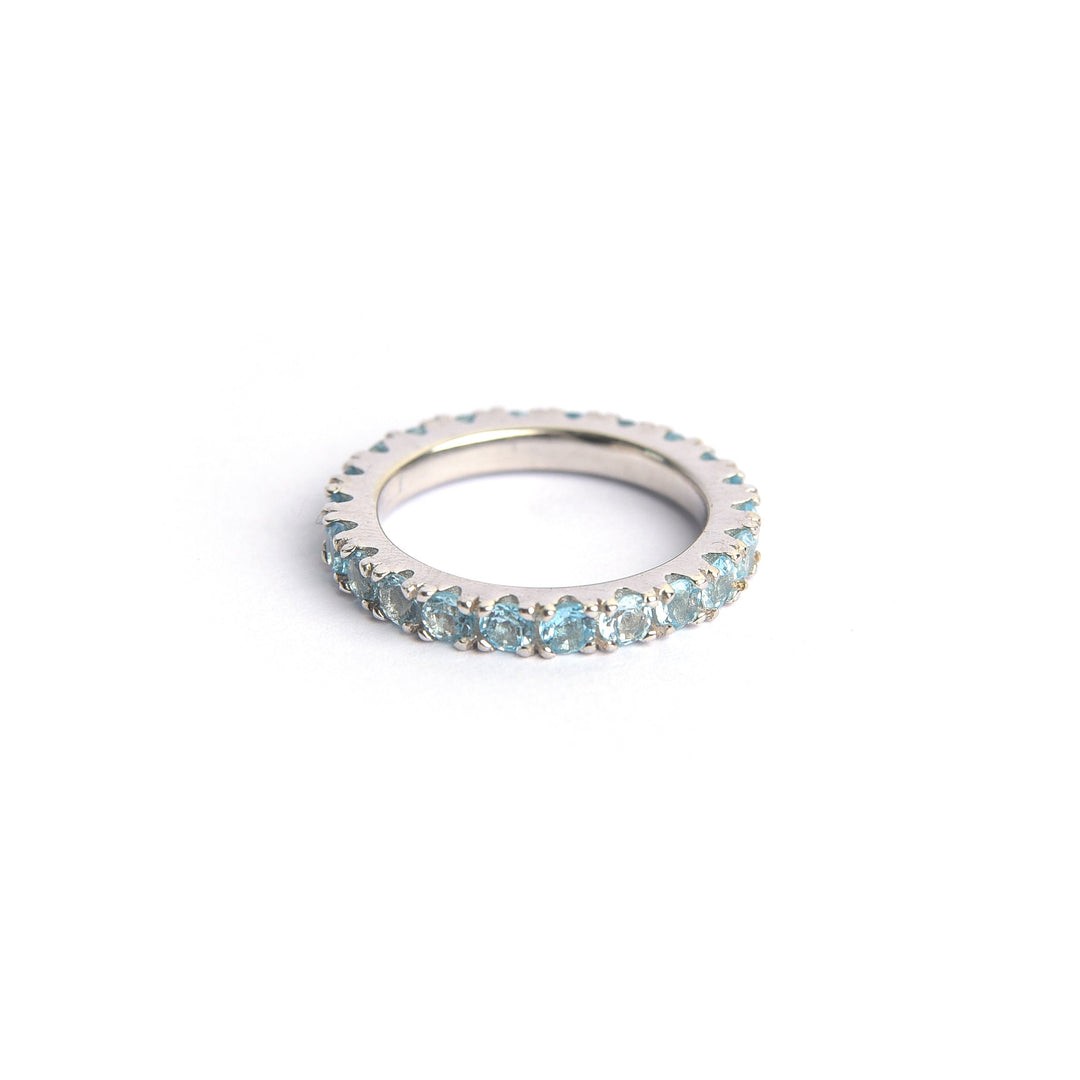 Blue Topaz Eternity Band