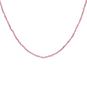 Lustrous Crystal Age Pink Tourmaline Beaded Necklace