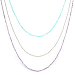 Load image into Gallery viewer, Amazonite, Amethyst and Labradorite Beaded Necklace Set
