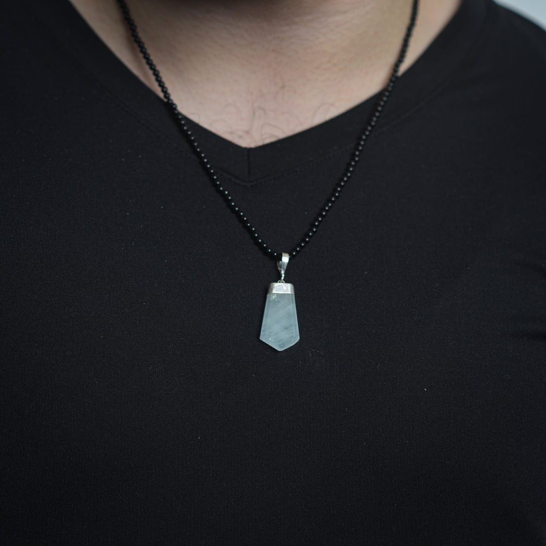 Breathtaking Raw Aquamarine Pendant