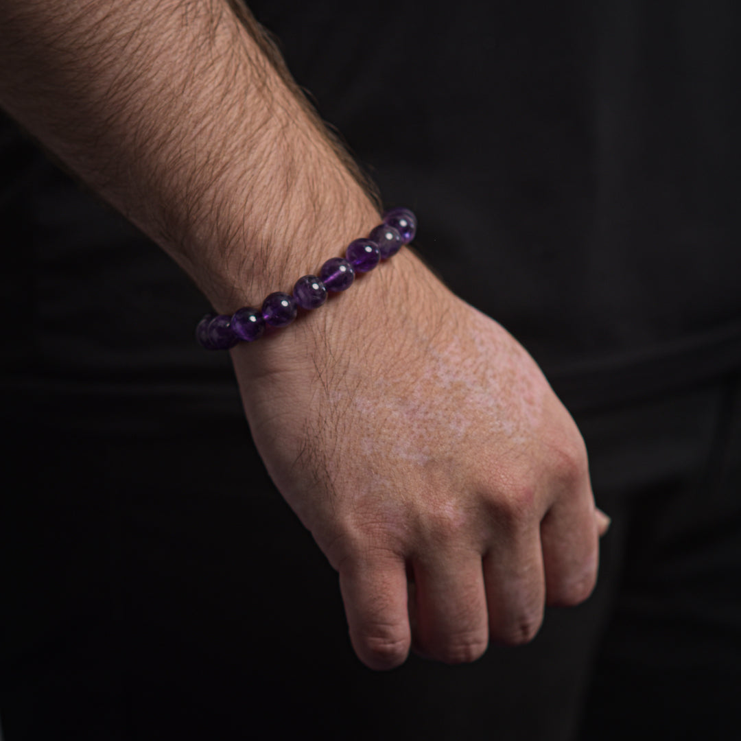 Phantom Amethyst  Beaded  Bracelet