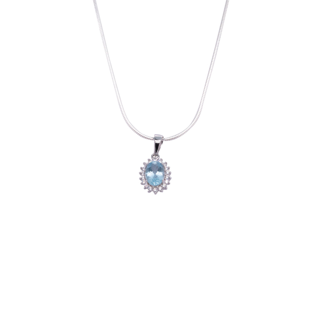 Ravishing Blue Topaz Charm