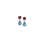 Load image into Gallery viewer, Melancholic Passions of Garnet and London Blue Topaz
