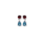 Melancholic Passions of Garnet and London Blue Topaz