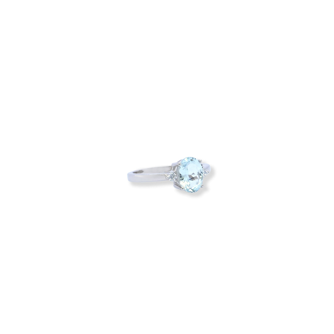 Flamboyant Aquamarine Ring