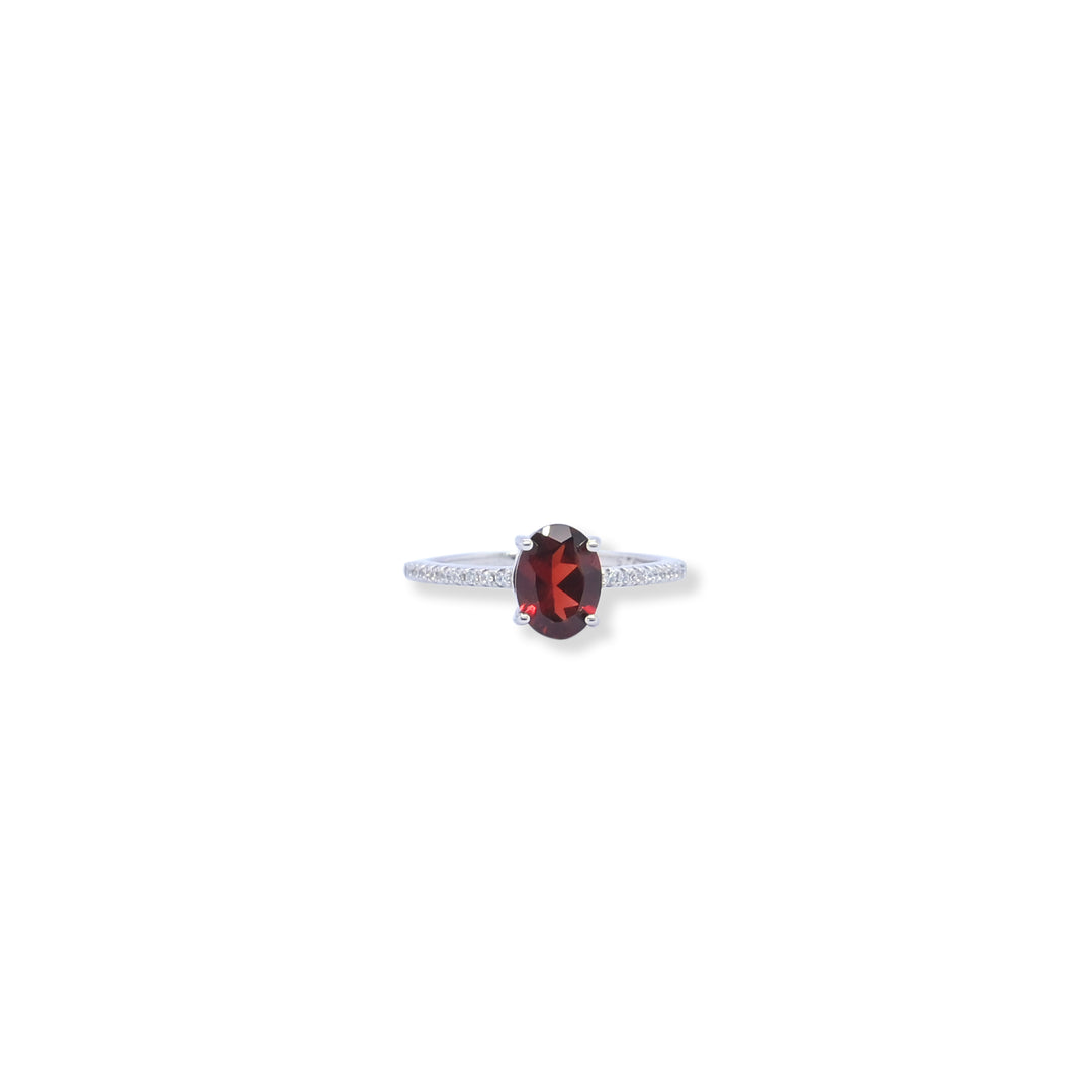 Elegant Pear-shaped African Garnet Ring - Radiate Charm and Grace