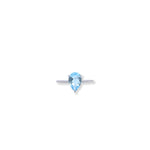 Load image into Gallery viewer, Exquisite Blue Topaz Teardrop Ring
