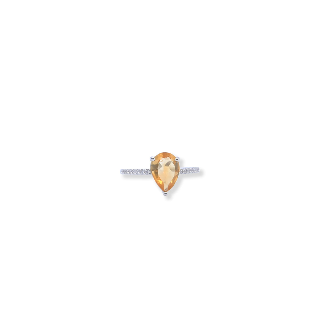 Debonair Citrine Dazzle  Ring